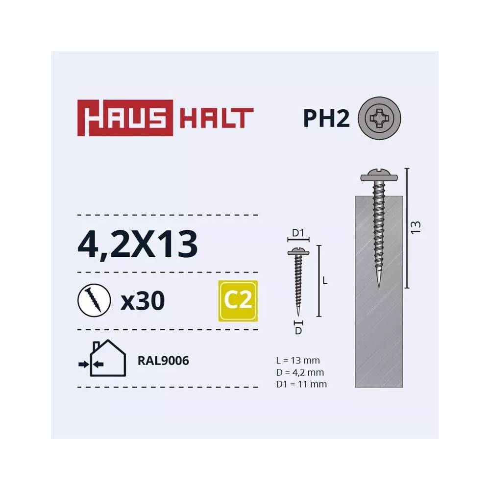 Savisriegis Haushalt, 4.2 mm x 13 mm, 30 vnt.