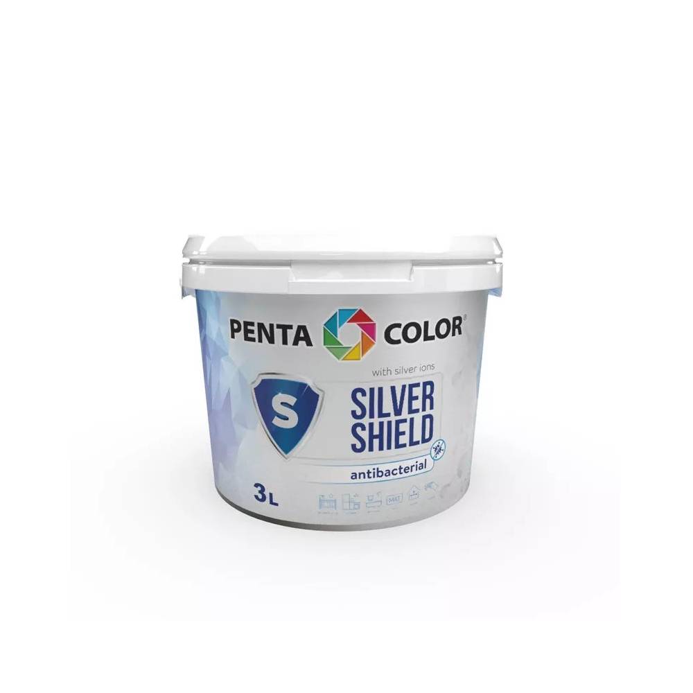 Sienų dažai Pentacolor Silver Shield, balta, 3 l