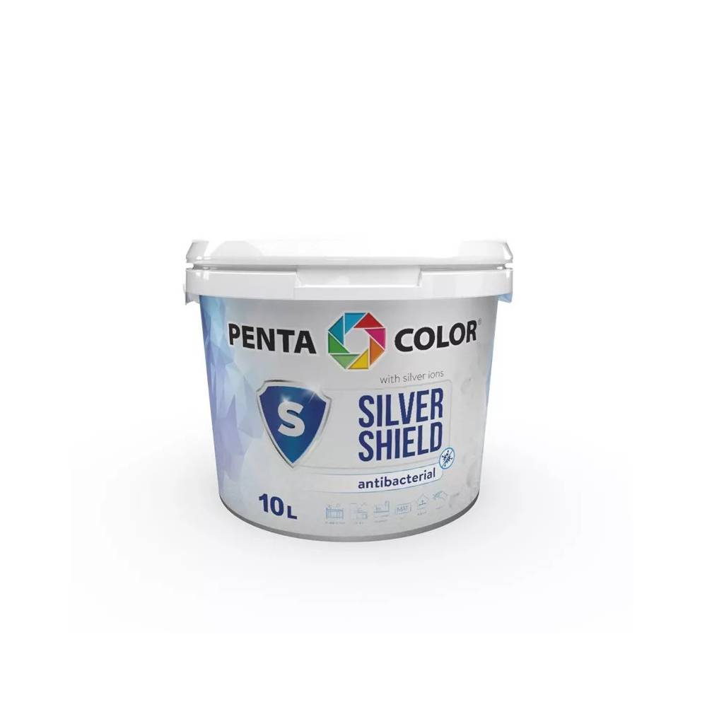 Sienų dažai Pentacolor Silver Shield, balta, 10 l