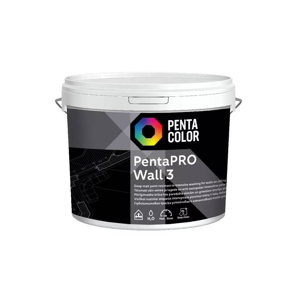 Dažai Pentacolor PentaPro Wall 3, balta, 5 l