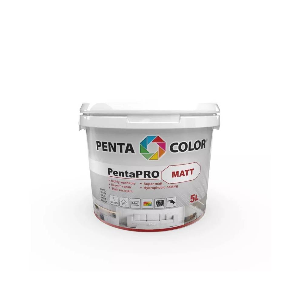 Dažai Pentacolor PentaPro Wall 3, balta, 5 l