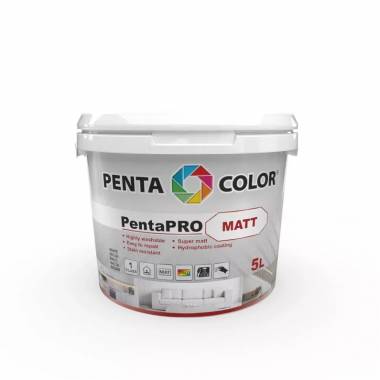 Dažai Pentacolor PentaPro Wall 3, balta, 5 l