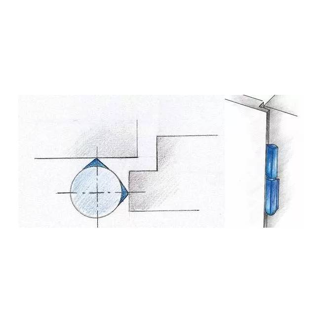 Lankstas durims/vartams 414120, 1.6 cm x 12 cm