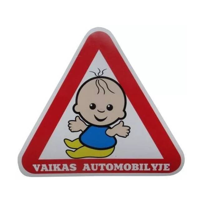 Automobilio lipdukas Baby On Car LIP010, 13.5 cm x 12.5 cm