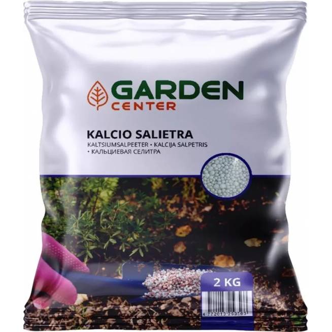 Trąšos augalų prigijimui, augalų augimui, augalų įsišaknijimui Garden Center Calcium Saltpetre, birios, 2 kg