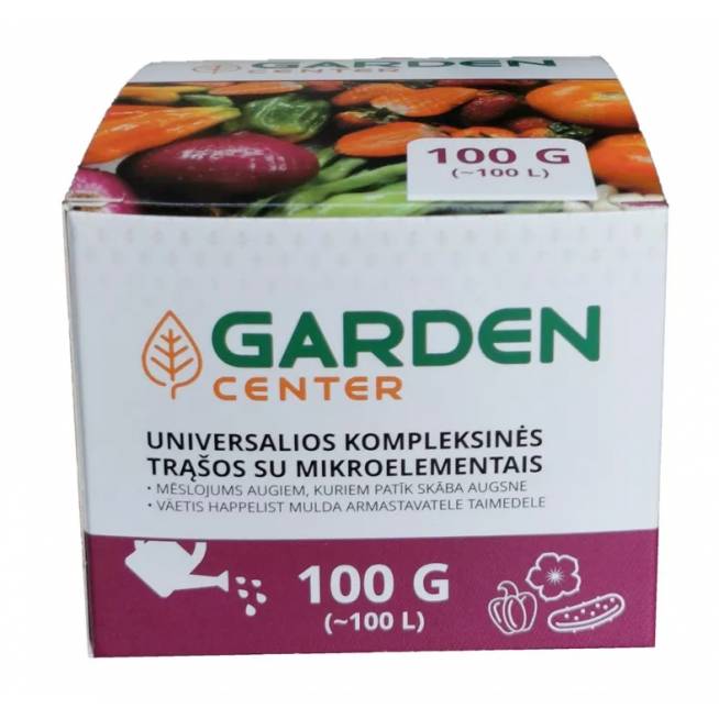 Trąšos universalios Garden Center, birios, 0.1 kg