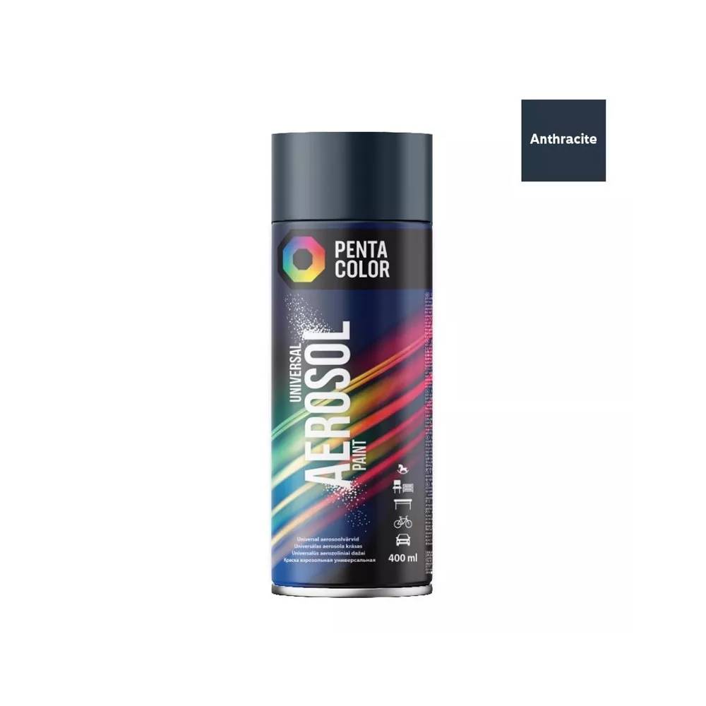 Aerozoliniai dažai Pentacolor Universal, paprastieji, antracito, 0.4 l