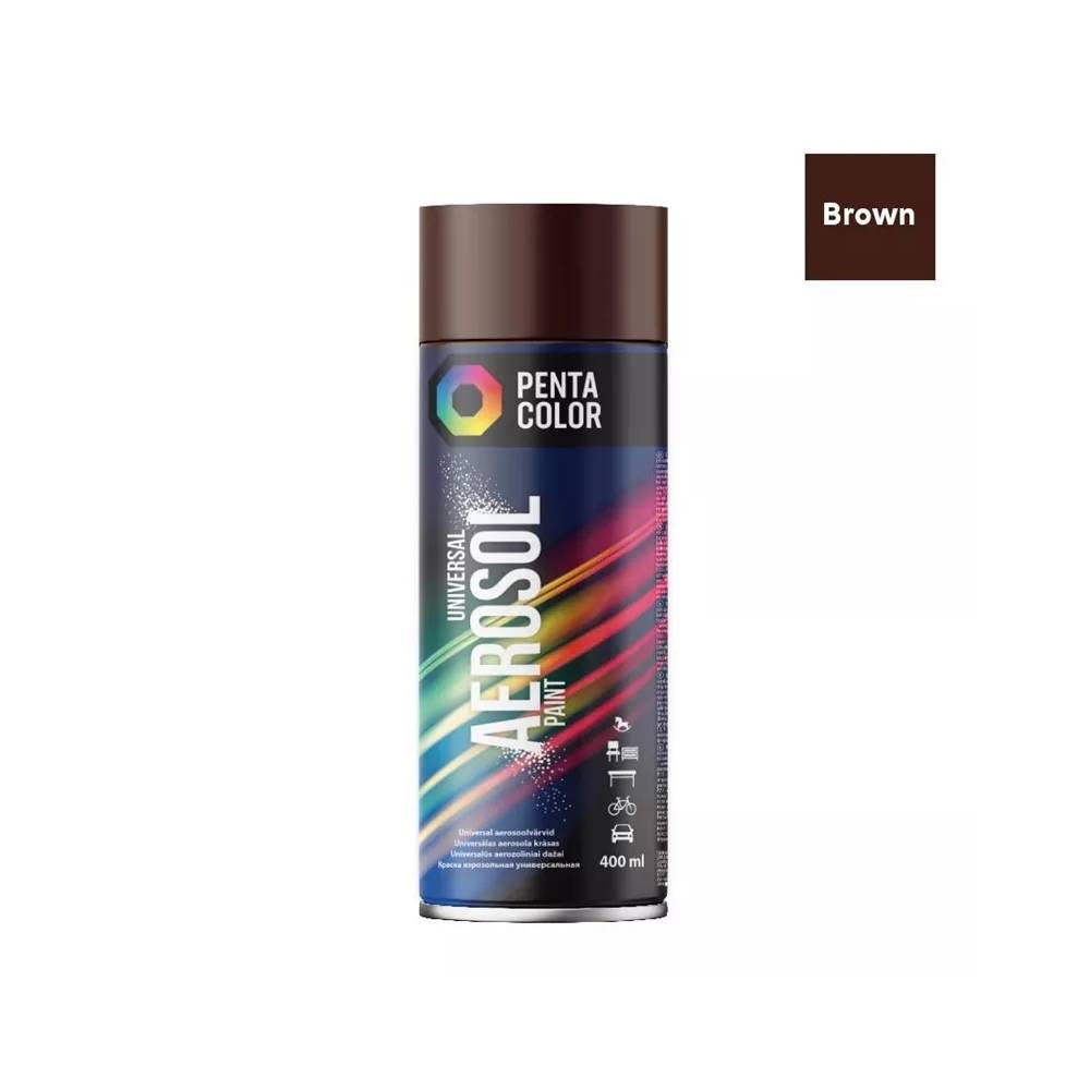 Aerozoliniai dažai Pentacolor Universal, paprastieji, ruda, 0.4 l