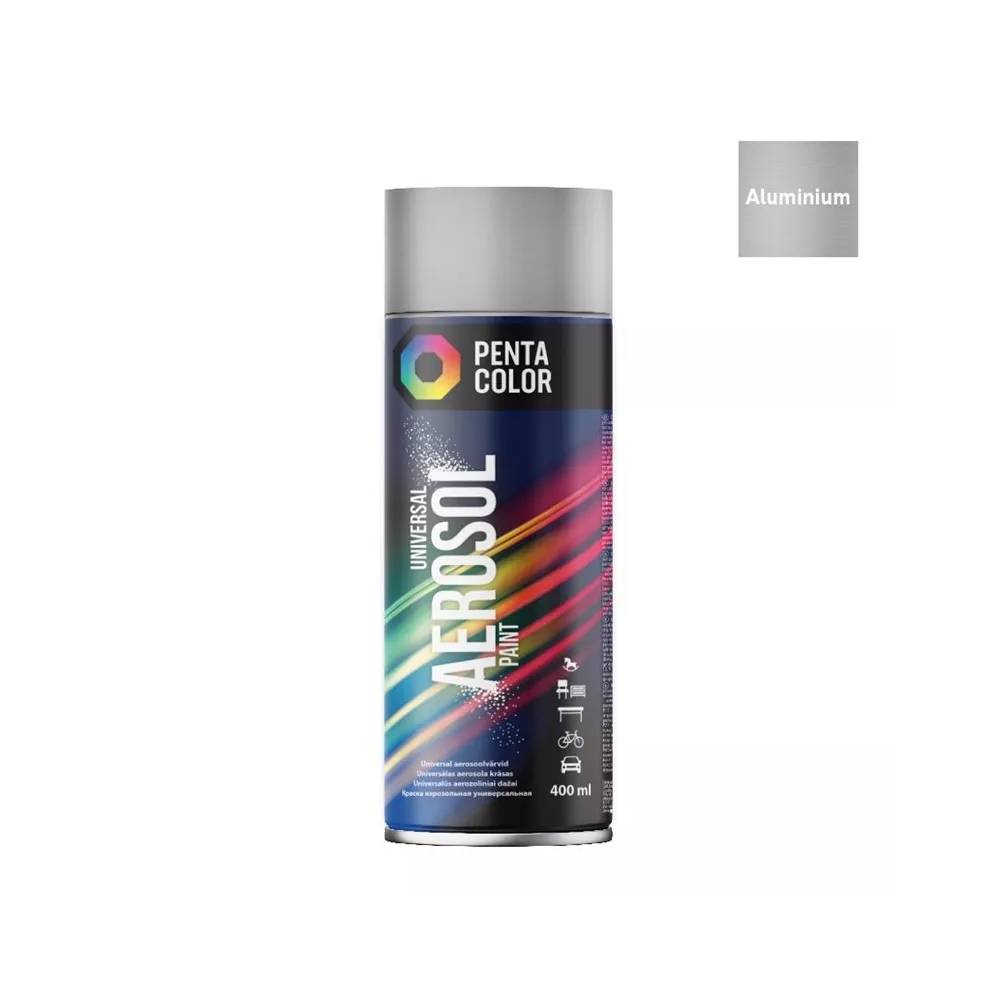 Aerozoliniai dažai Pentacolor Universal, paprastieji, aliuminio pilka, 0.4 l