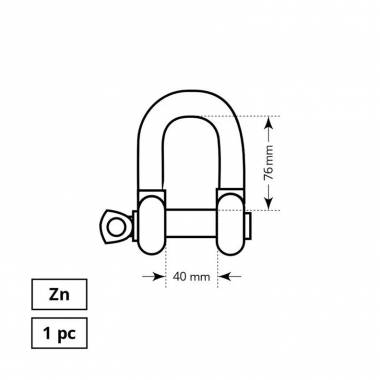 Veržiklis Haushalt ZN, 1DD, M22, cinkuota, metalų lydinys