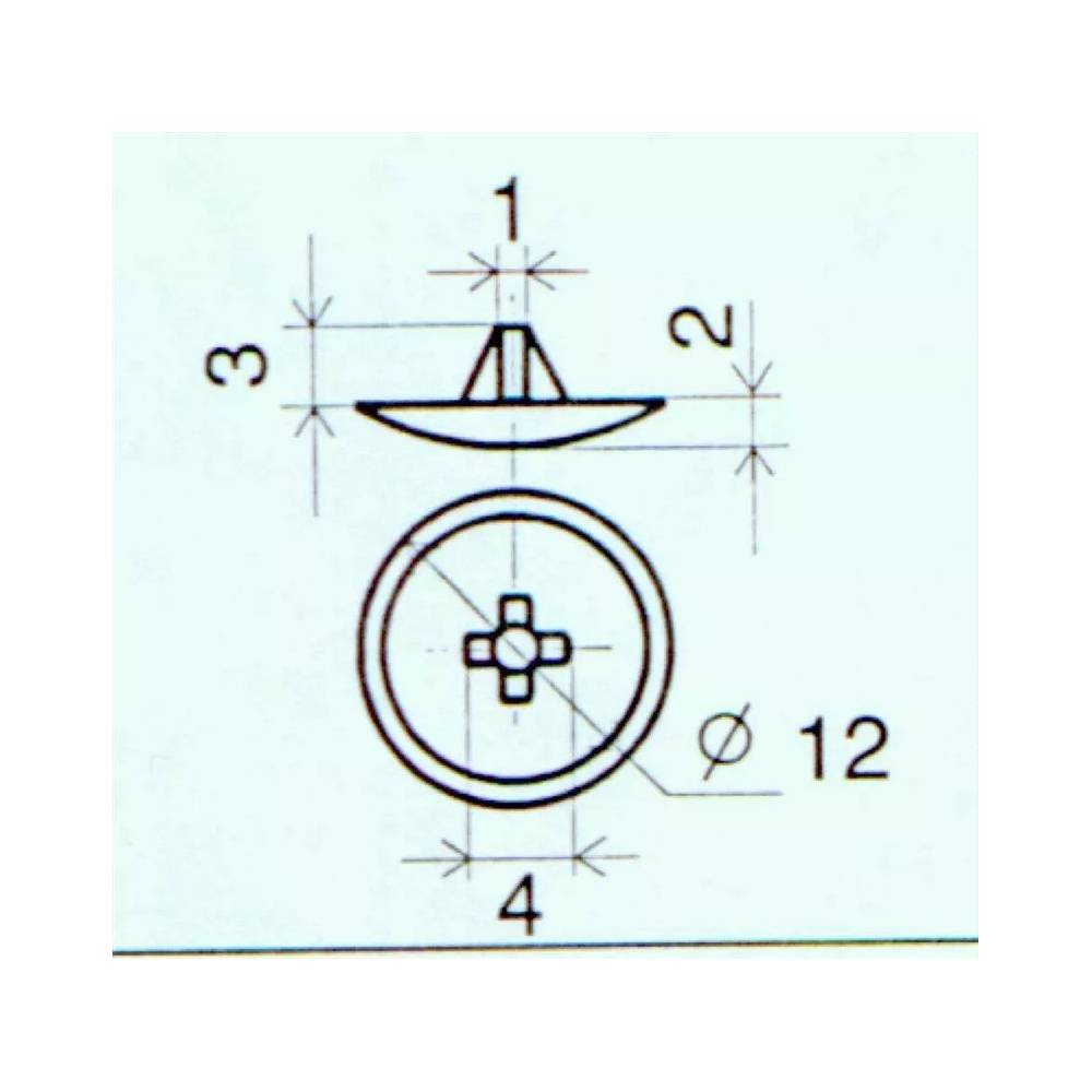 Baldų dangtelis Haushalt DM/S8, 1.2 cm, 100 vnt.