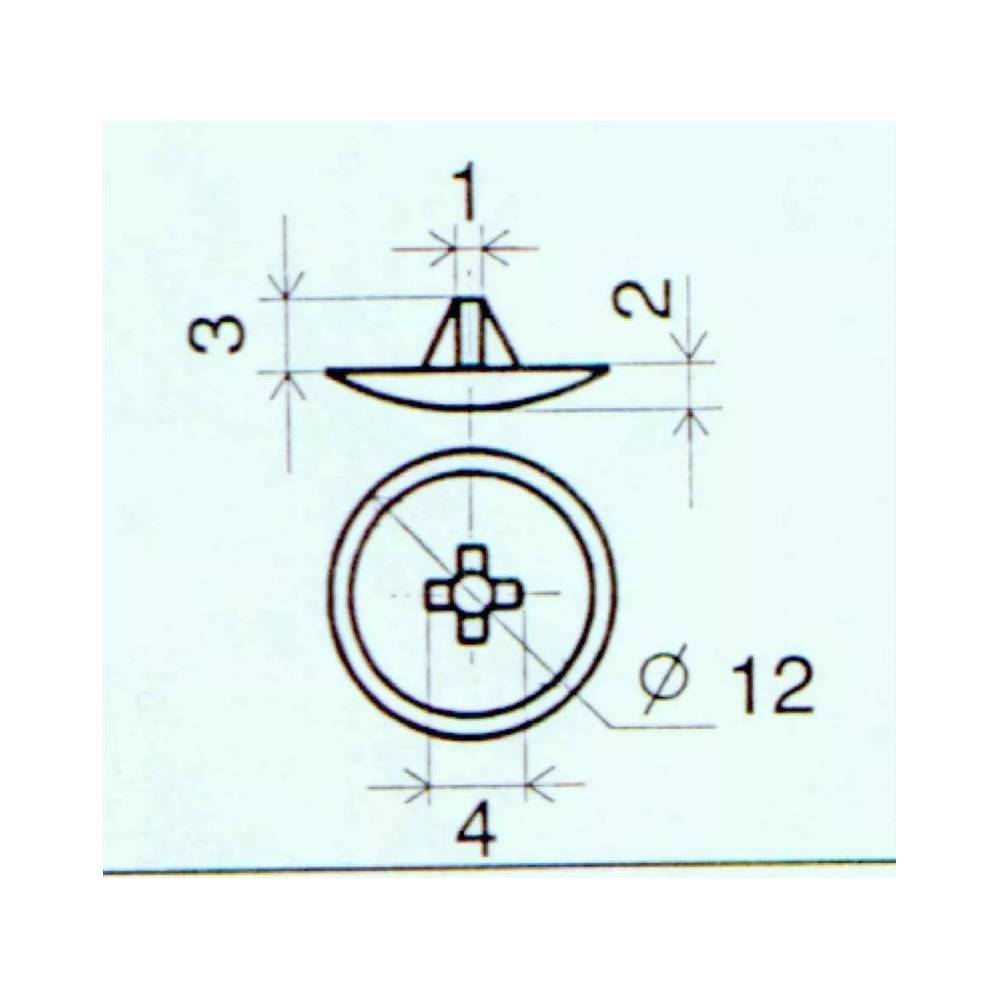 Dangteliai medsraigčio Haushalt DM/S3, 12 mm, 100 vnt.