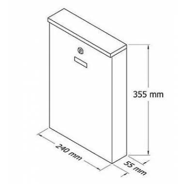 Pašto dėžutė Haushalt PD955, vario, 24 cm x 5.5 cm x 35.5 cm