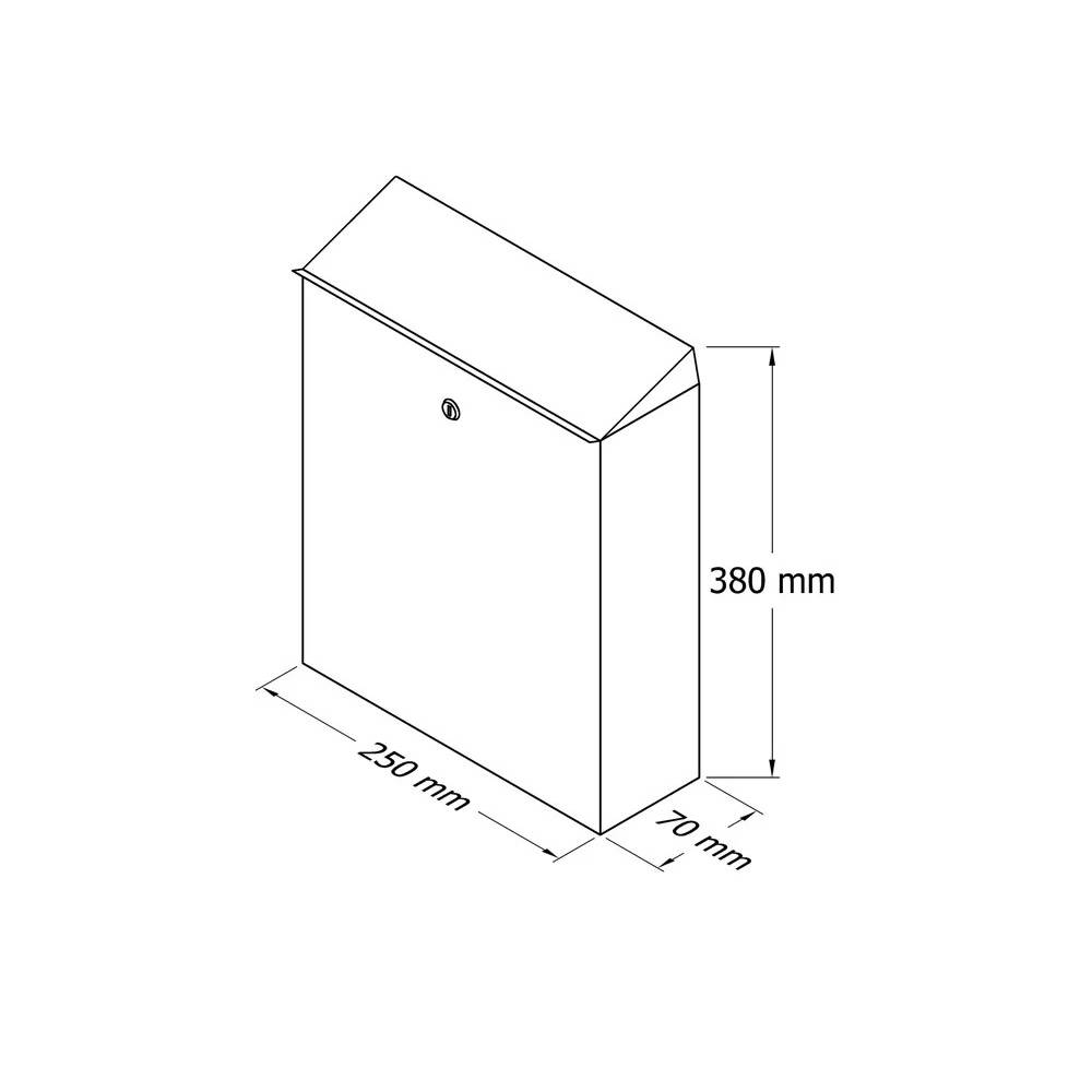 Pašto dėžutė Haushalt PD950, vario, 25 cm x 7 cm x 38 cm