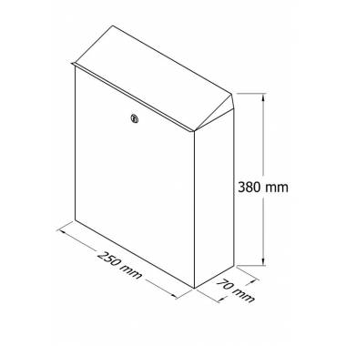 Pašto dėžutė Haushalt PD950, vario, 25 cm x 7 cm x 38 cm