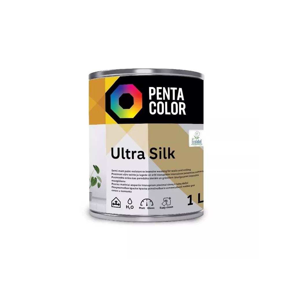 Dispersiniai dažai Pentacolor Ultra Silk, balta, 1 l