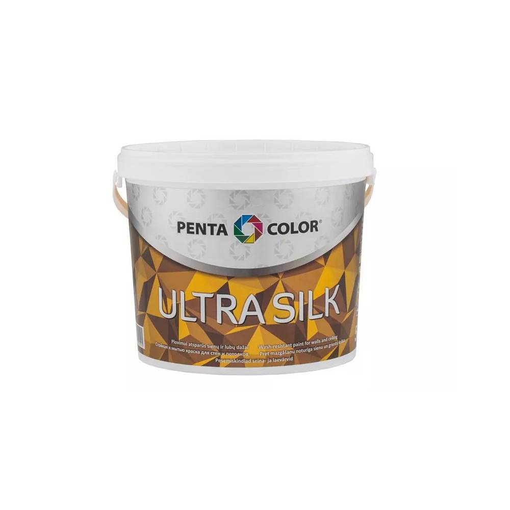 Dispersiniai dažai Pentacolor Ultra Silk, balta, 5 l