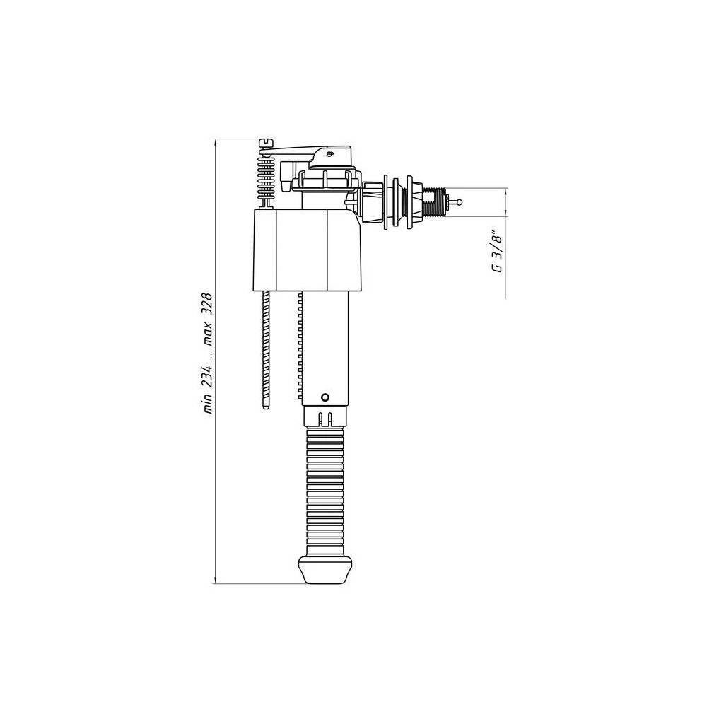 Vandens nuleidimo mechanizmas Ani Plast, 328 mm