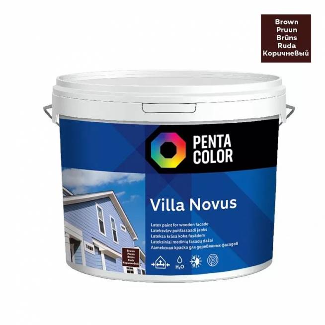 Fasado dažai Pentacolor Villa Novus, ruda, 5 l