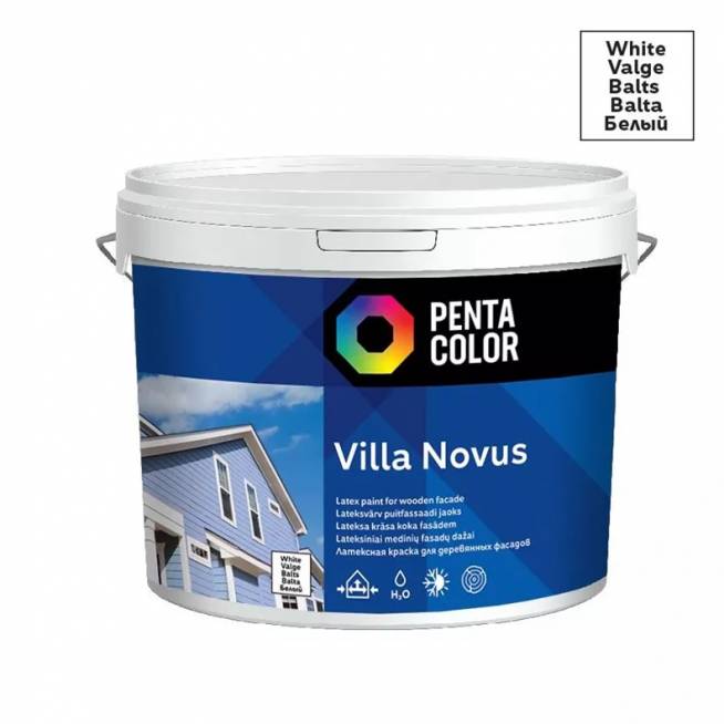 Fasado dažai Pentacolor Villa Novus, balta, 5 l