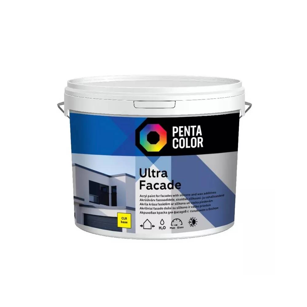 Fasado dažų bazė Pentacolor, emulsiniai, visiškai matinis, 10 l