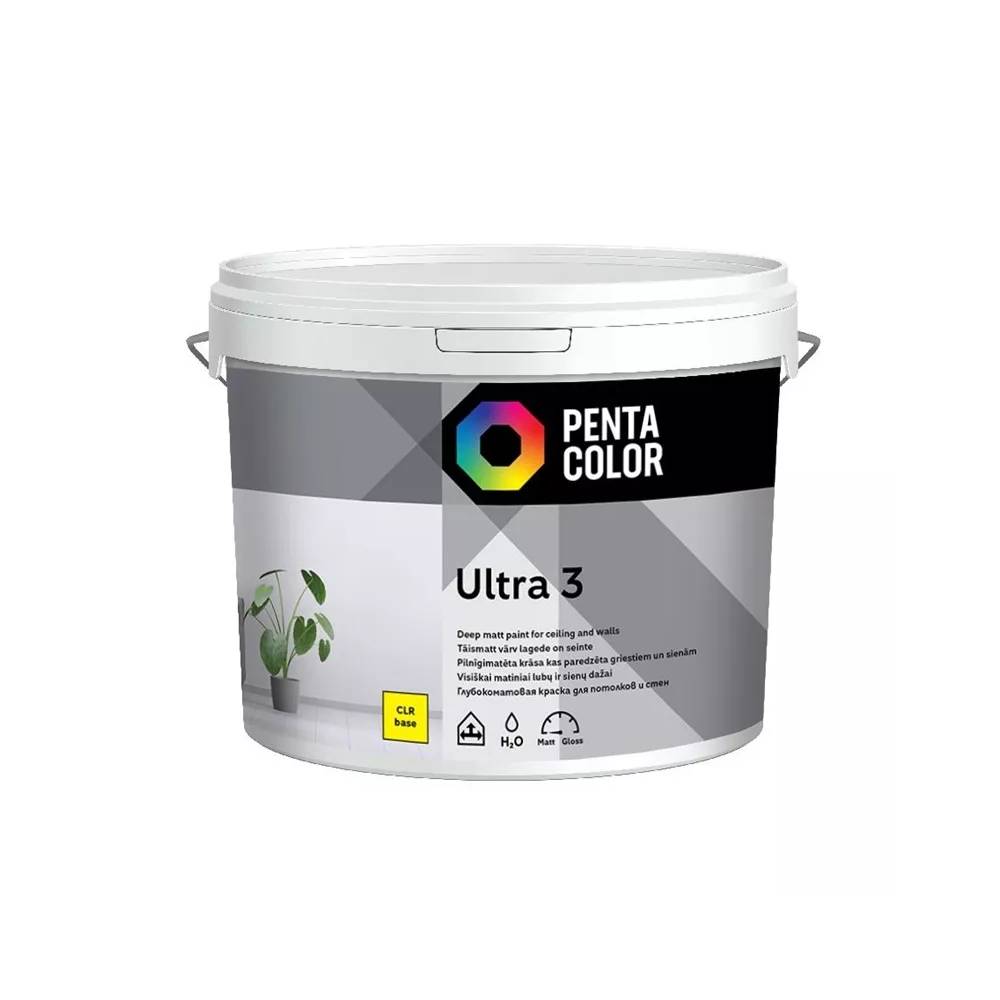 Dažų bazė Pentacolor Ultra 3, emulsiniai, visiškai matinis, 10 l