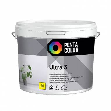 Dažų bazė Pentacolor Ultra 3, emulsiniai, visiškai matinis, 10 l