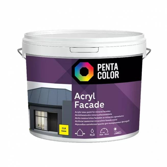 Dažų bazė Pentacolor, emulsiniai, visiškai matinis, 3 l