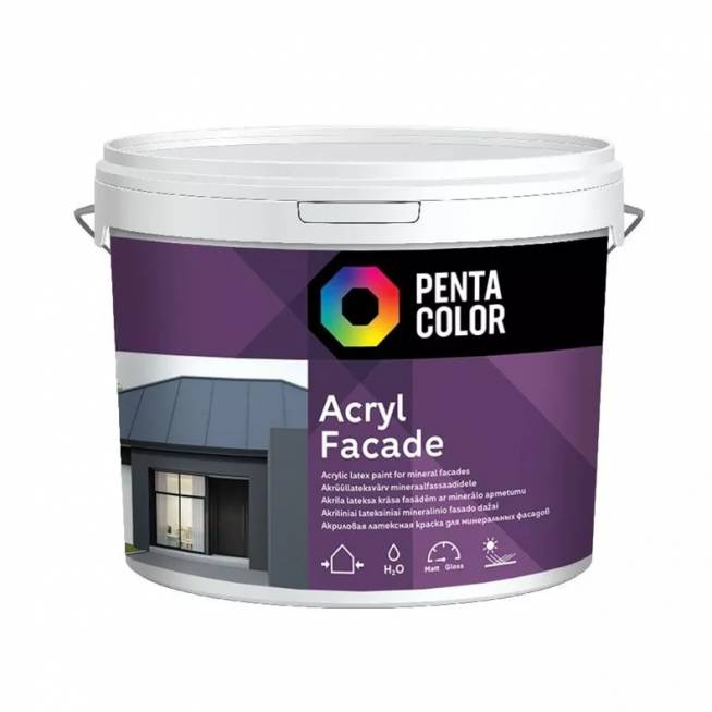 Fasado dažai Pentacolor Acryl Facade, balta, 3 l