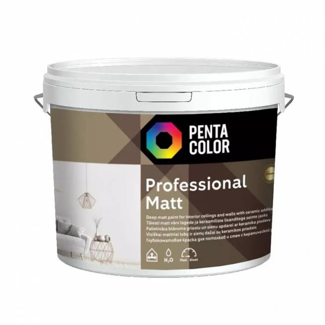 Dispersiniai dažai Pentacolor Professional Matt, balta, 10 l