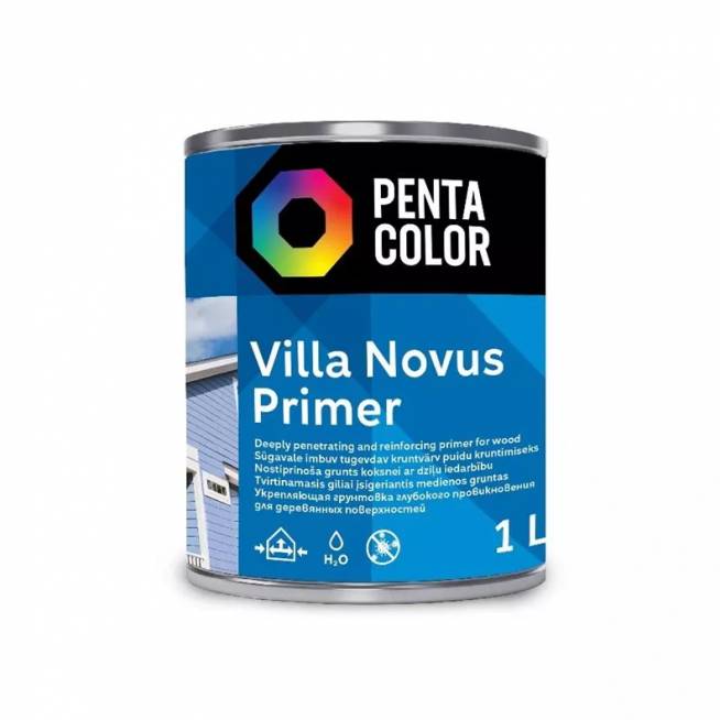 Gruntas medienos Pentacolor Villa Novus Primer, bespalvis, 1 l