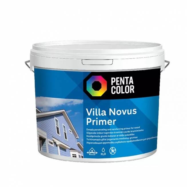 Gruntas medienos Pentacolor Villa Novus Primer, bespalvis, 10 l