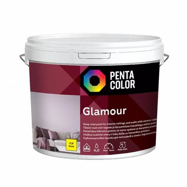 Dažų bazė Pentacolor Glamour, emulsiniai, visiškai matinis, 3 l