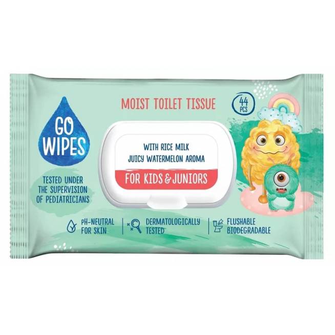 Tualetinis popierius Go Wipes Kids & Juniors, drėgnas, 1 sl