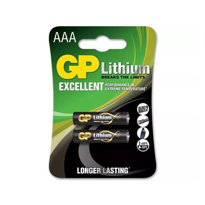 Elementai GP Lithium AAA/LR03, 2 vnt.