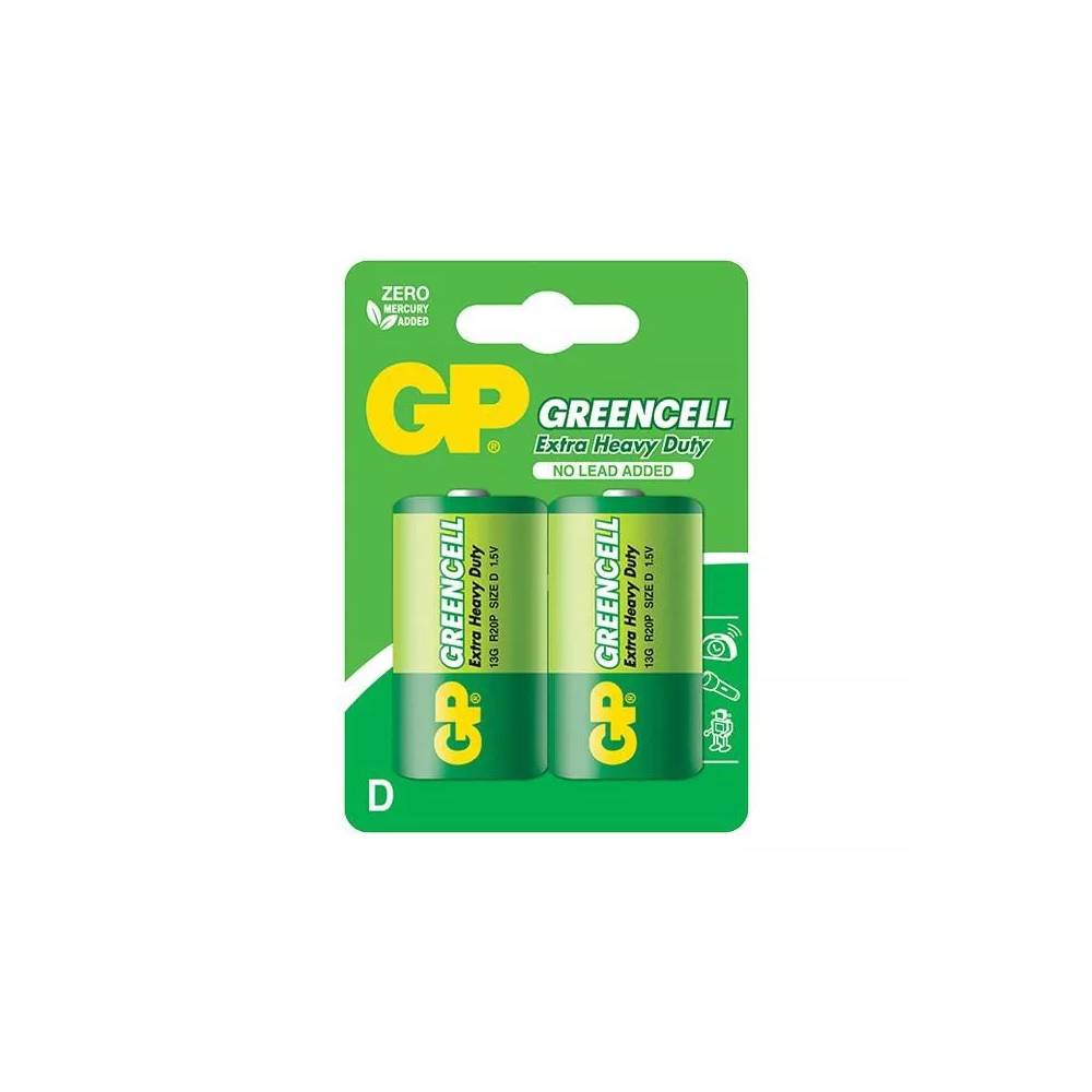 Elementas GP Batteries Greencell D, R20, 1.5 V, 2 vnt.