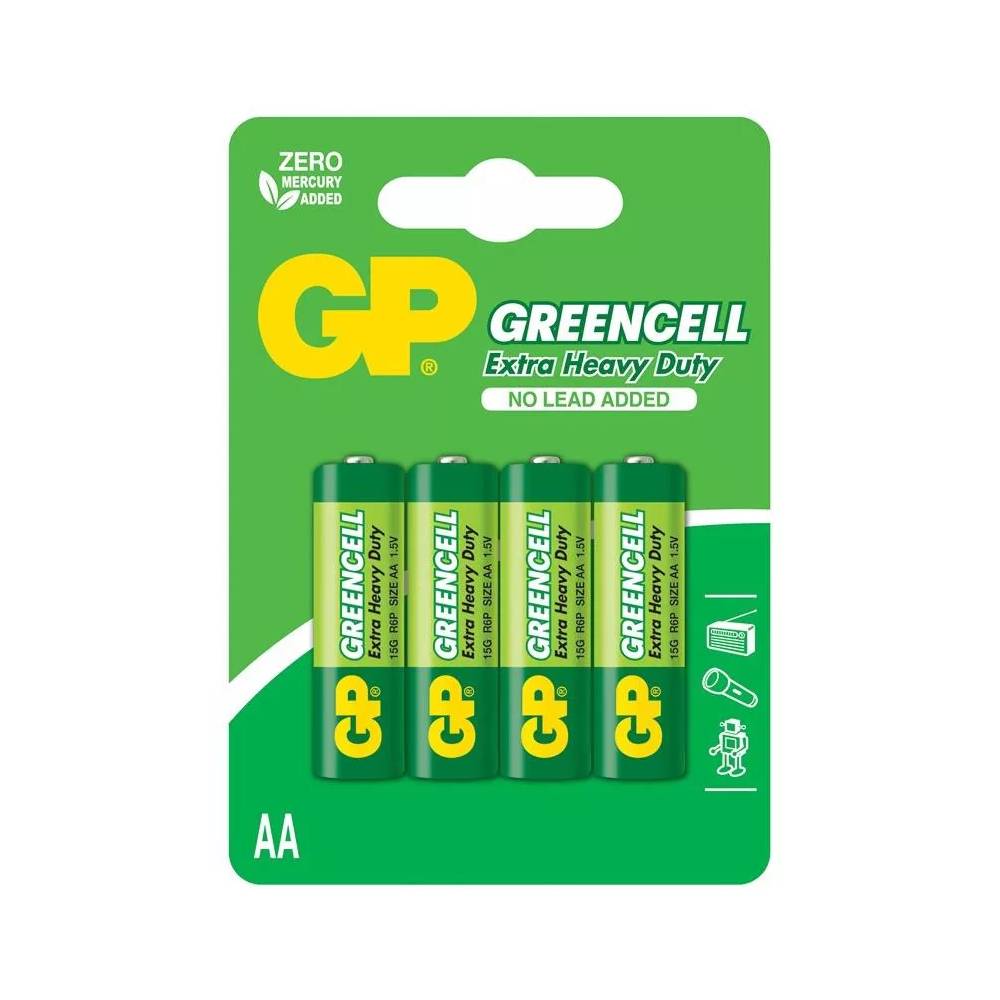 Elementas GP Greencell, AA, 1.5 V, 4 vnt.