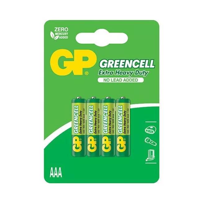 Elementai GP Greencell R03, AAA, 1.5 V, 4 vnt.