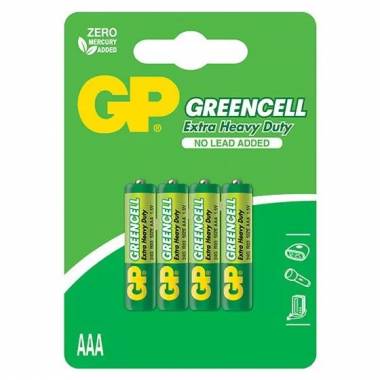 Elementai GP Greencell R03, AAA, 1.5 V, 4 vnt.