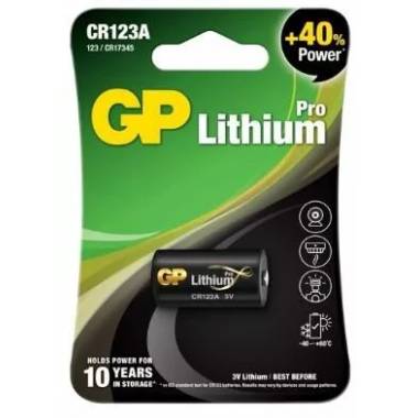 Elementai GP Lithium, CR123A, 3 V