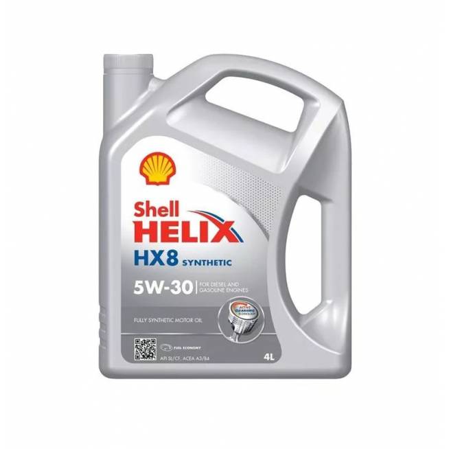 Automobilio variklio tepalas Shell Helix HX8 5W - 30, sintetinis, lengviesiems automobiliams, 4 l