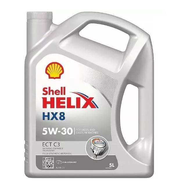 Variklių alyva Shell Helix HX8 ECT 5W - 30, sintetinis, lengviesiems automobiliams, 5 l