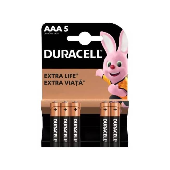 Elementai Duracell DURB062, AAA, 1.5 V, 5 vnt.