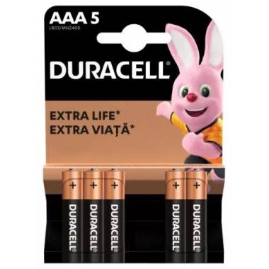 Elementai Duracell DURB062, AAA, 1.5 V, 5 vnt.