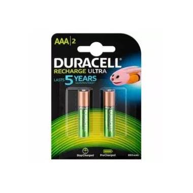 Įkraunami elementai Duracell AAA 850 mAh, 2 vnt.