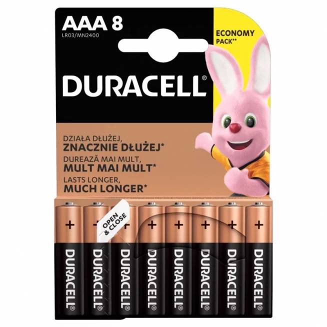 Elementai Duracell AAA/LR03, 8 vnt.