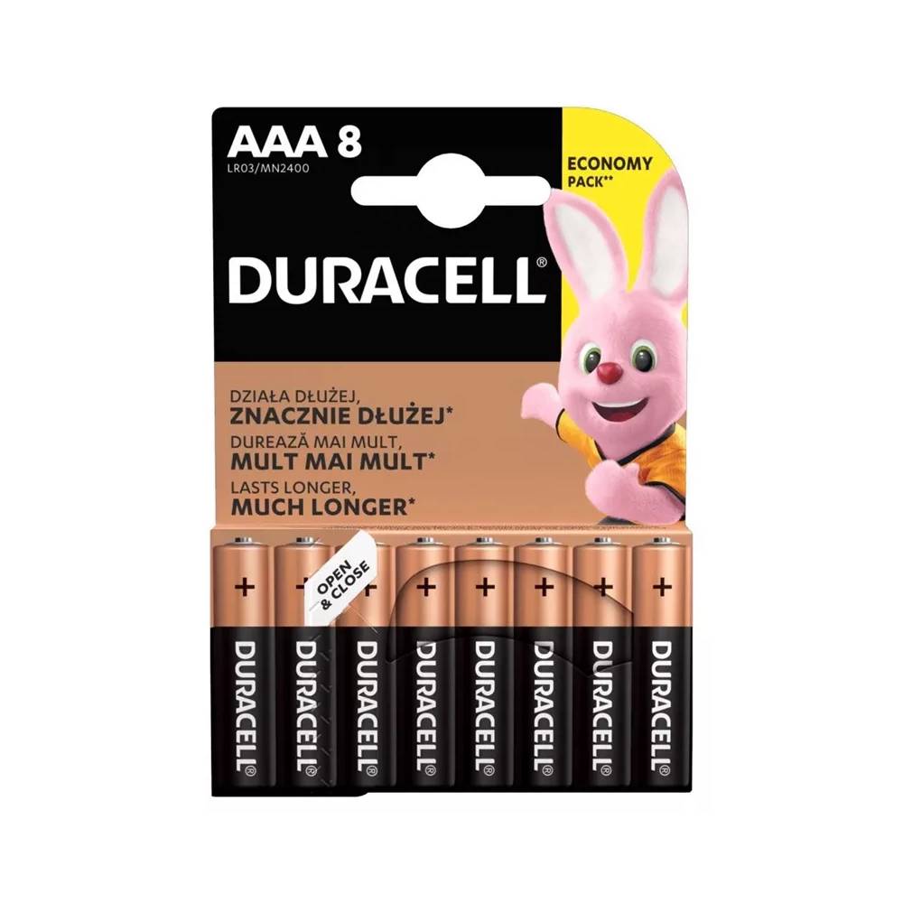 Elementai Duracell AAA/LR03, 8 vnt.