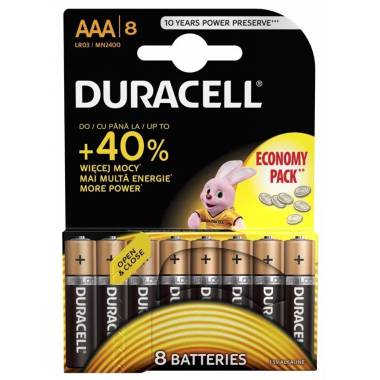 Elementai Duracell AAA/LR03, 8 vnt.