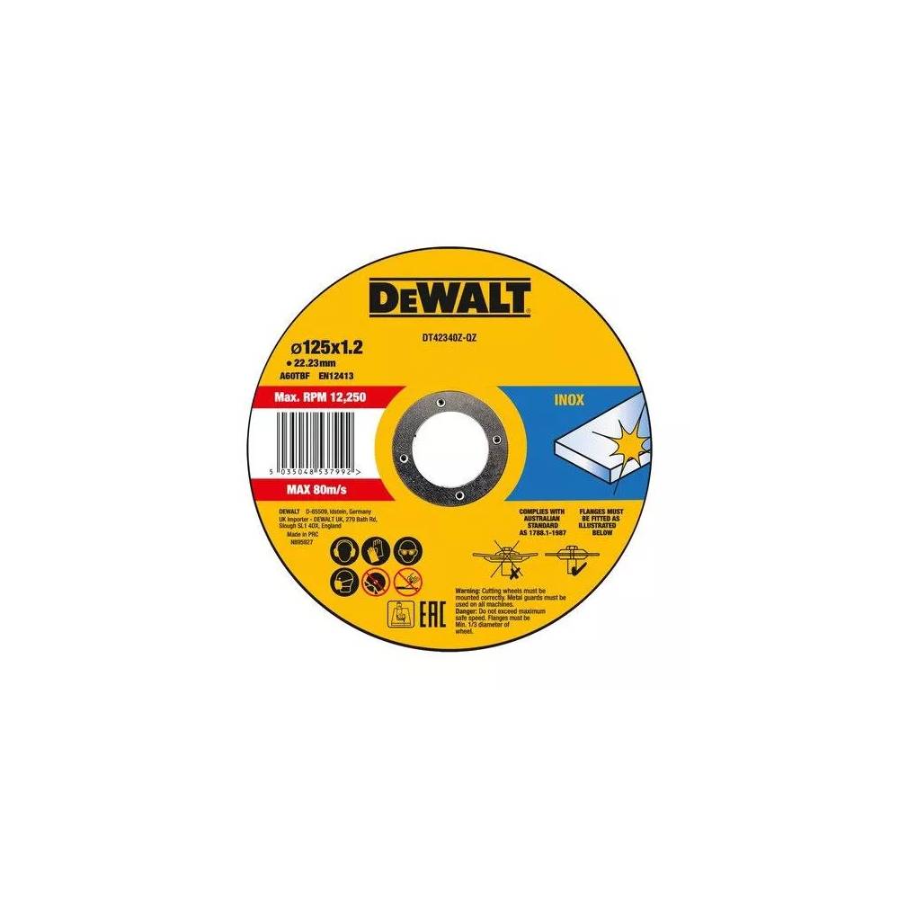 Pjovimo diskas Dewalt DT42340Z-QZ, 125 mm x 1.2 mm x 22.23 mm