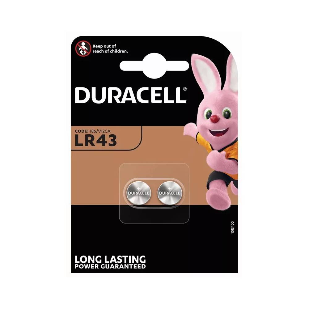 Elementai Duracell LR43, 2 vnt.